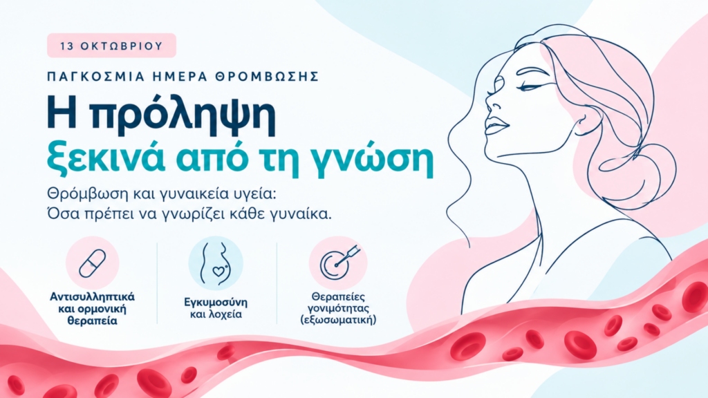 13 Οκτωβρίου | Παγκόσμια Ημέρα Θρόμβωσης: Τι πρέπει να γνωρίζει κάθε γυναίκα